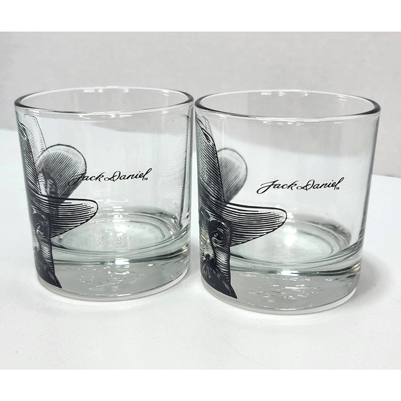 Jack Daniel's Portrait Image Tennessee Whiskey Collectors Cocktail Tumbler Pair - Picture 3 of 6